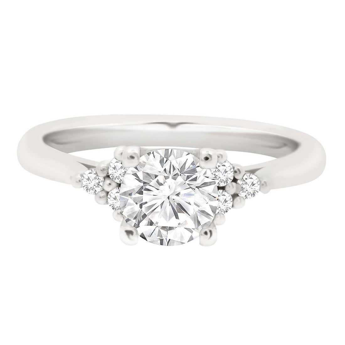 Handmade Engagement Ring in white gold