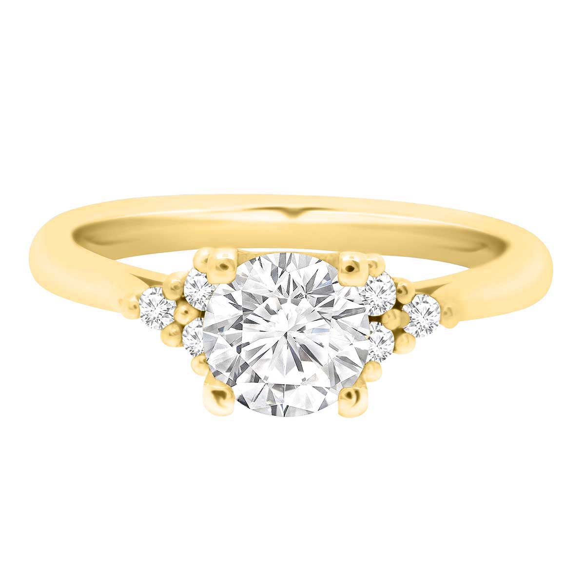 Handmade Engagement Ring in yellow gold