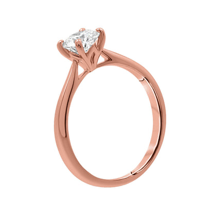 Hidden Diamond Detail in rose gold pictured at an angle
