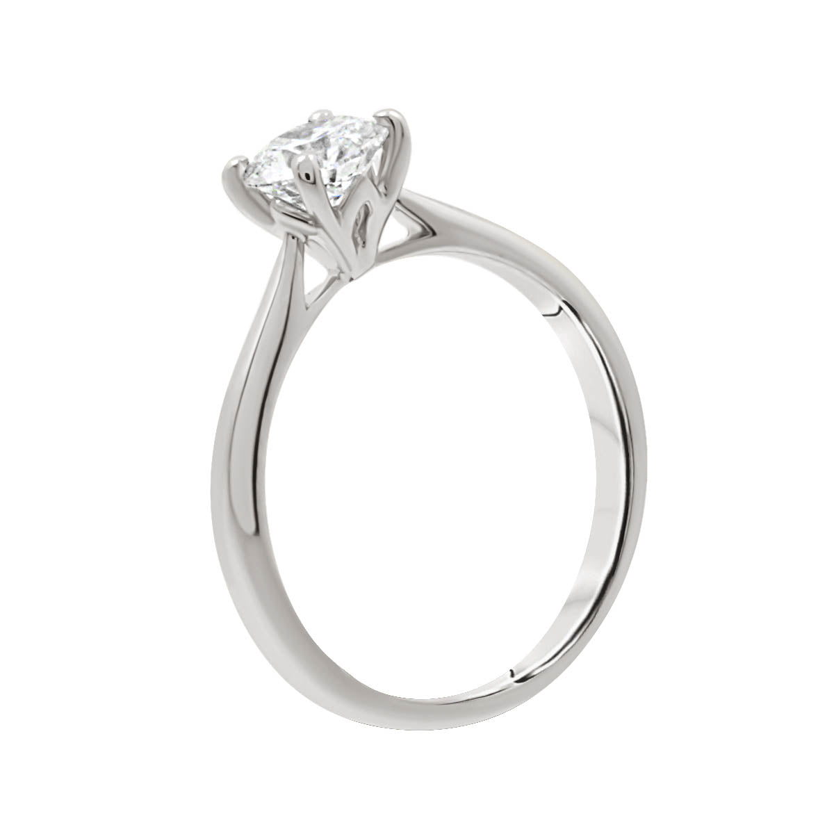 Hidden Diamond Detail engagement ring in 18kt white goldHidden Diamond Detail engagement ring in 18kt white gold