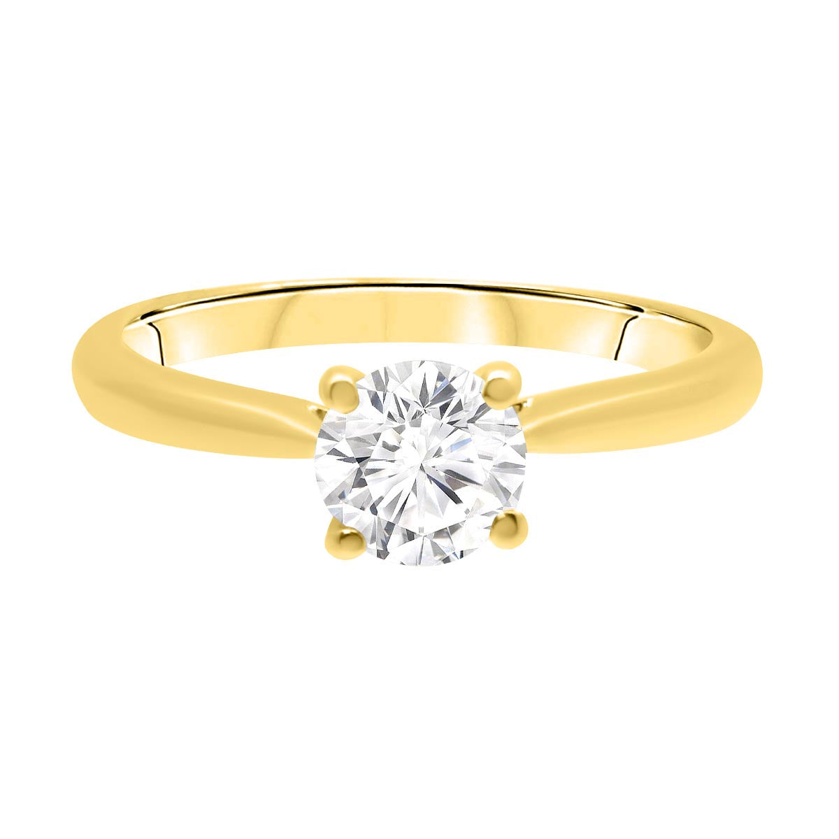Hidden Diamond Detail engagement ring in yellow gold