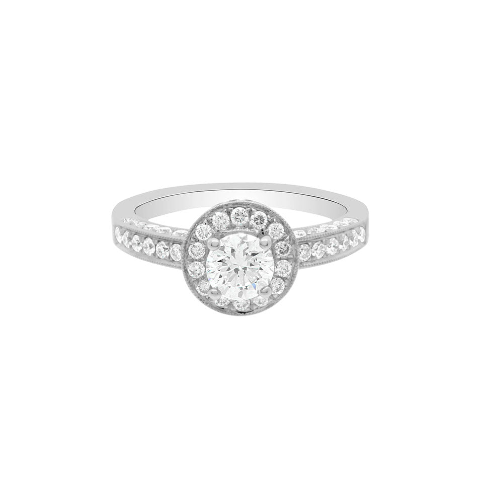 Antique Engagement Ring in platinum