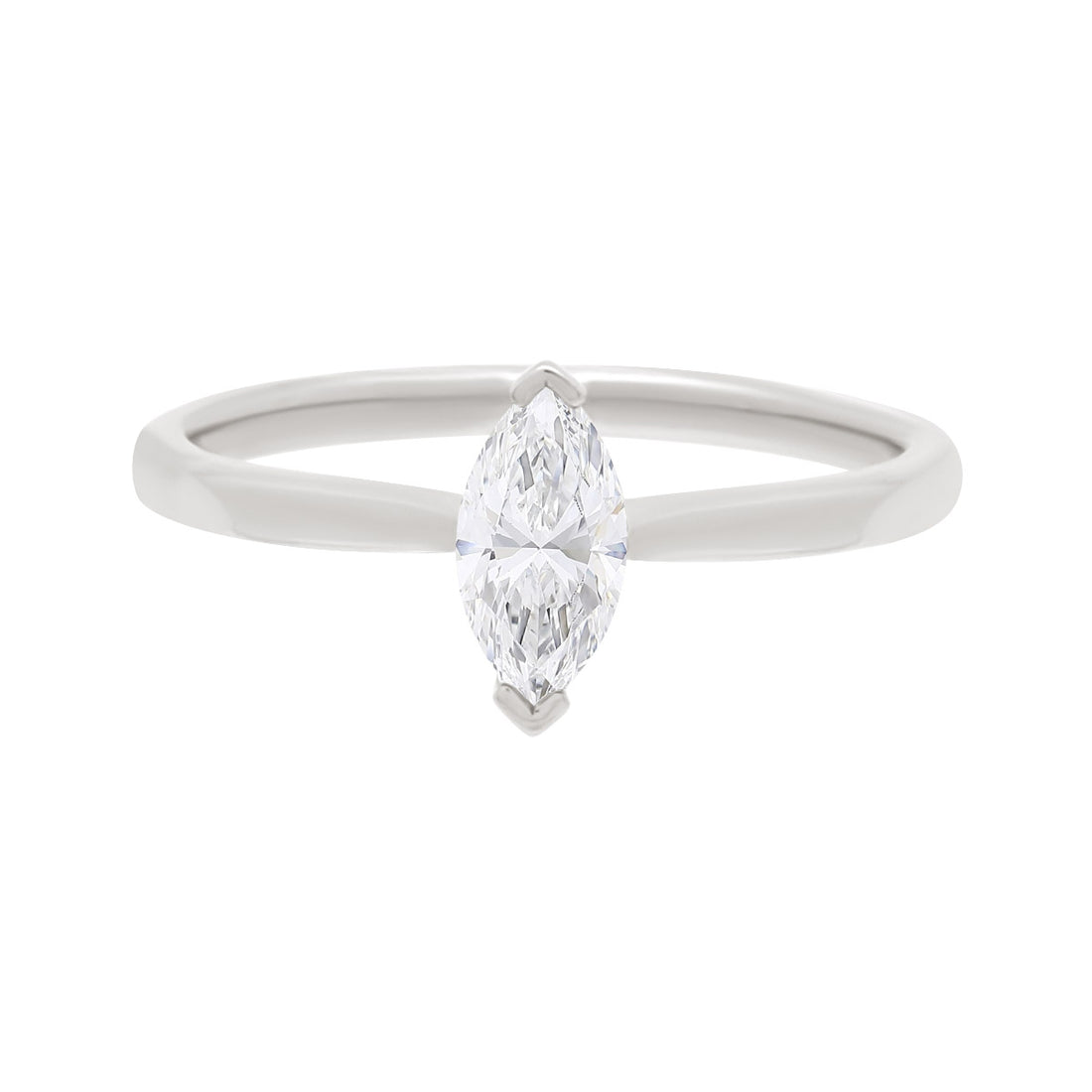 Marquise Shape diamond engagement ring in platinum