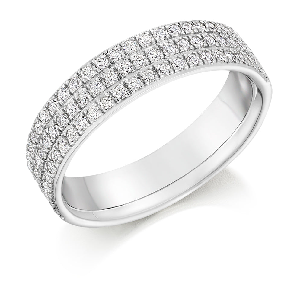 Micro-Pavé Eternity Ring 0.5 ct in white gold