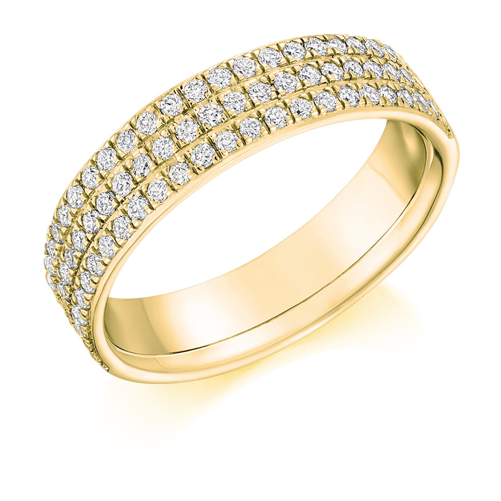 Micro-Pavé Eternity Ring 0.5ct In yellow gold 