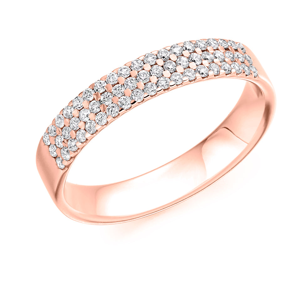 Micro-Pavé Style Diamond Eternity Ring 0.35 ct in rose gold