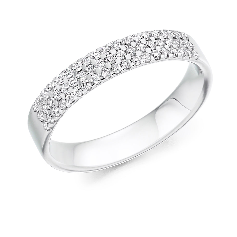 Micro-Pavé Style Diamond Eternity Ring 0.35 ct in white gold