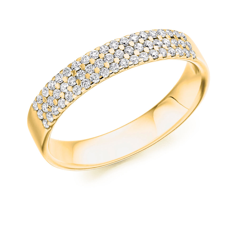 Micro-Pavé Style Diamond Eternity Ring 0.35 ct in yellow gold