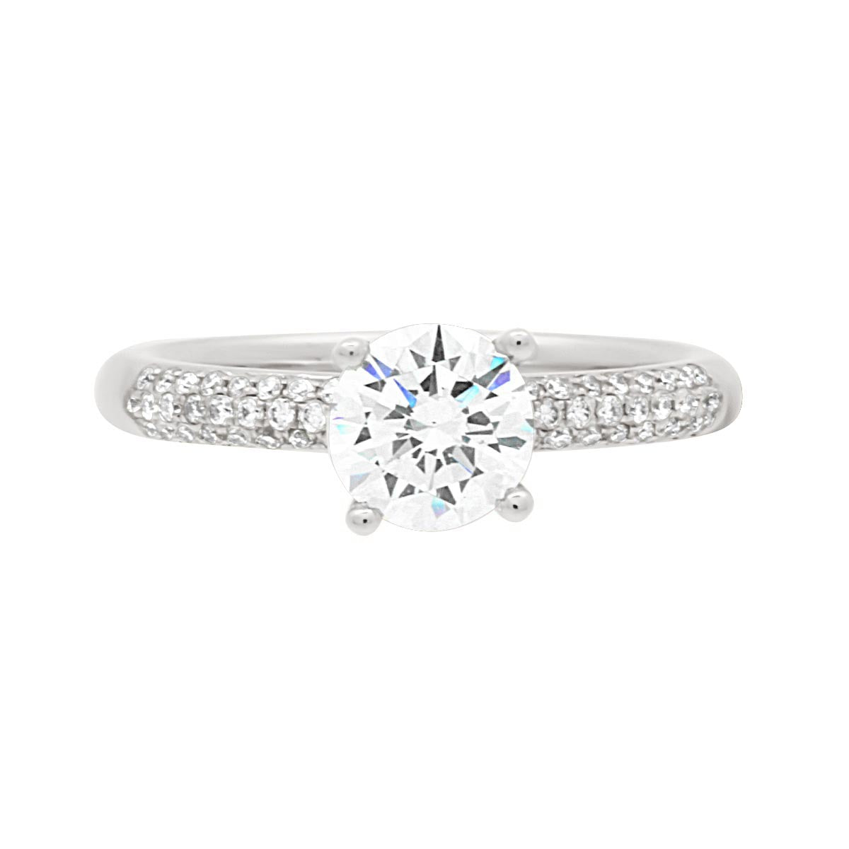 Cushion Cut Diamond Engagement Ring with Platinum Micro Pavee Band - 'Amelia’