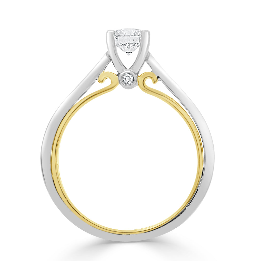 Two Tone Engagement Ring – Pamala