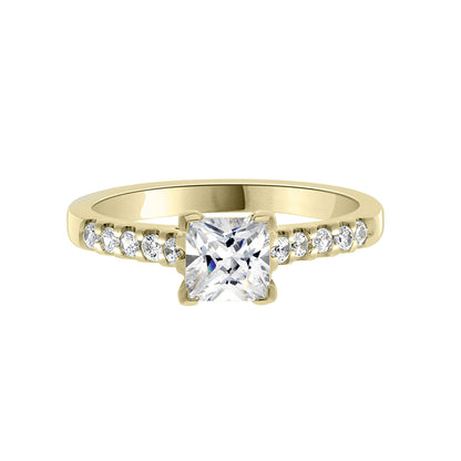 Princess Shape Engagement Ring IN YELLOW GOLD