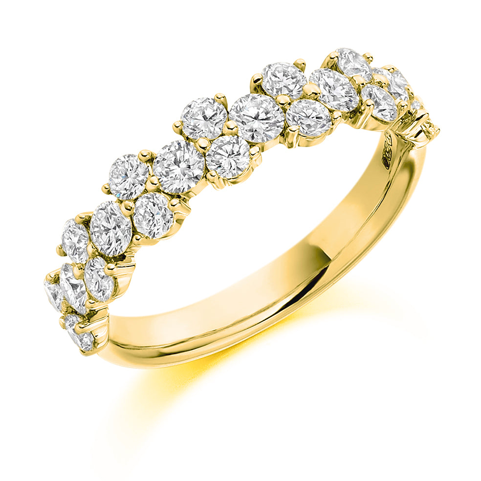 Right Hand Eternity Ring 1.2 ct In Yellow Gold