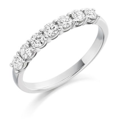 Shared Claw Eternity Ring In White Gold