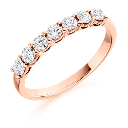 Shared Claw Eternity Ring In Rose gold