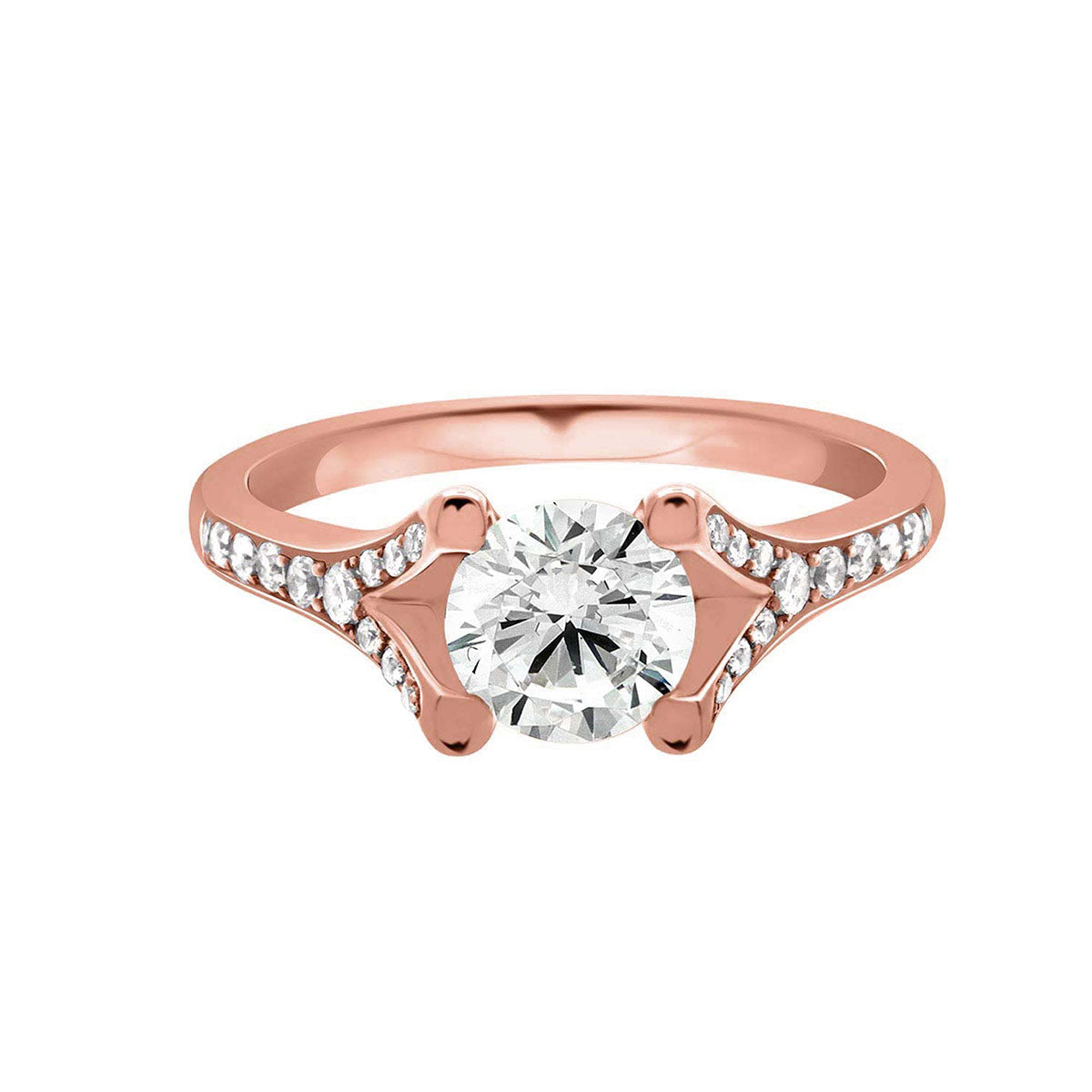 Split Shank Engagement Ring IN ROSE GOLD
