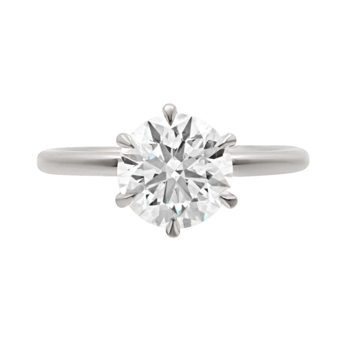 Talon Claw Solitaire ring in white gold
