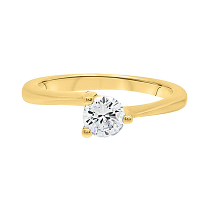 Three Claw Engagement Ring in yellow gold