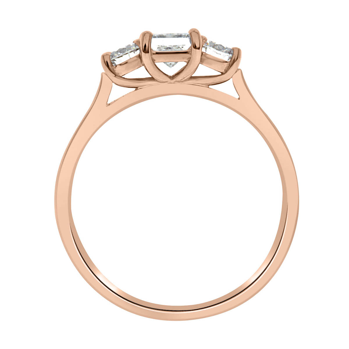 Three Stone Princess Cut Diamond Ring – ‘Emily’