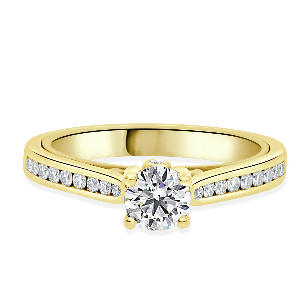 Two Tone Engagement Ring IN WHITE AND YELLOW GOLD