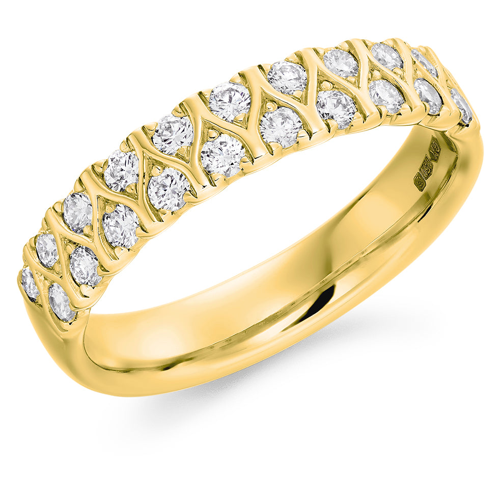 Venus Eternity Ring in yellow gold