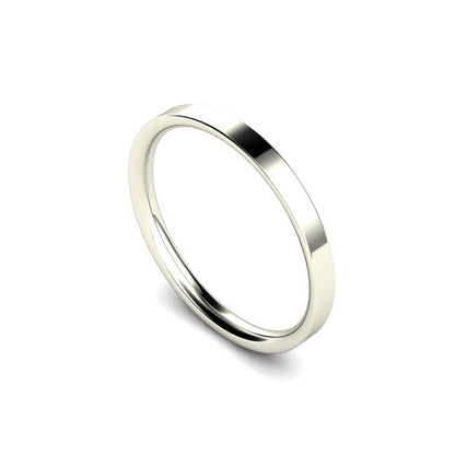 2mm Flat Profile Wedding Ring