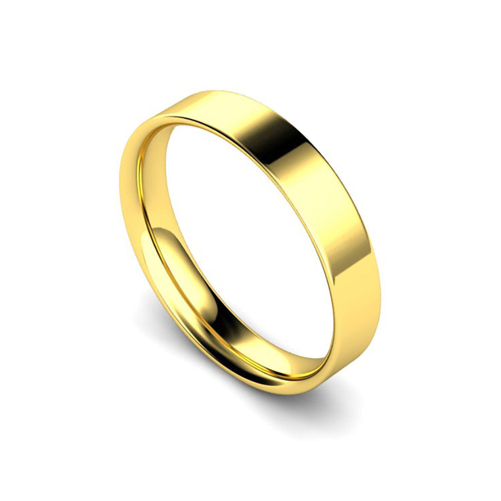 4mm Flat Profile Wedding Ring