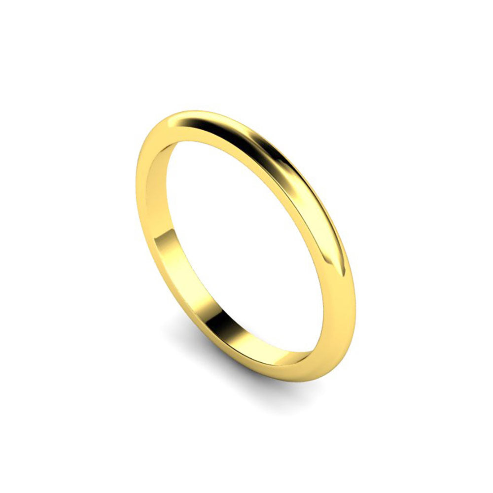 2mm Domed Wedding Ring