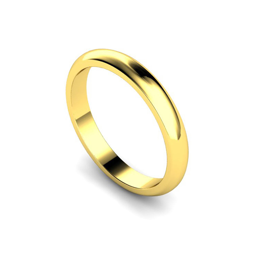 3mm Domed Wedding Ring