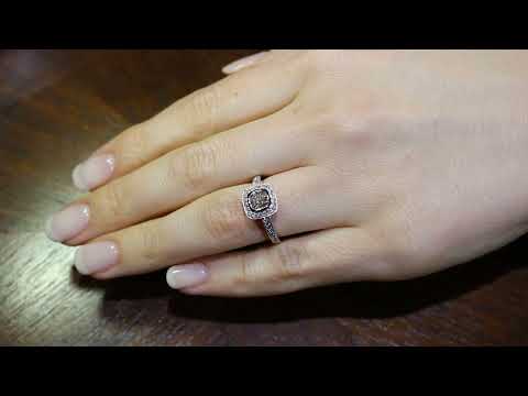 Bezel Set Cushion Cut Engagement Ring – ‘Glenda’