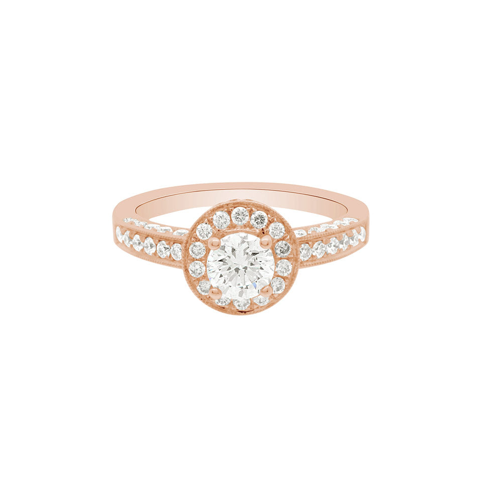 Antique Engagement Ring in rose gold
