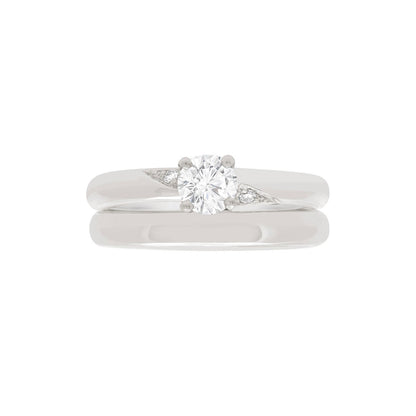 Diamond Accent Ring IN WHITE GOLD WITH MATCHING WEDDING RING