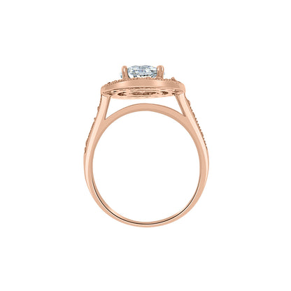 Vintage Style Ring in rose gold Gold , standing in a vertical format