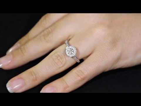 Round Halo Engagement Ring - ‘Rose’