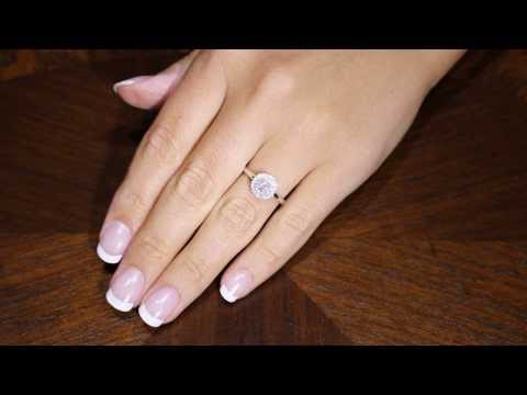 video of Ornate Diamond Ring In White Gold
