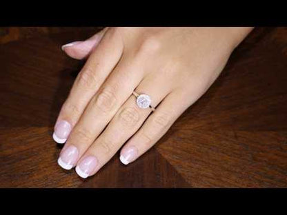video of Ornate Diamond Ring In White Gold