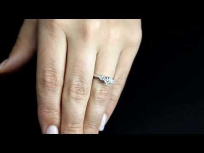 Round and Pear Diamond Ring ‘Lauren’