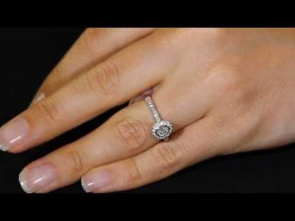 Milgrain Detail Engagement Ring in white goldideo of Milgrain Detail Engagement Ring in white gold