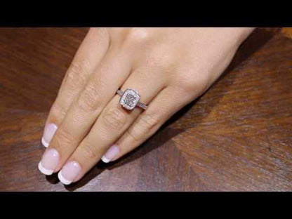 video of a Cushion Cut Diamond Ring in white gold