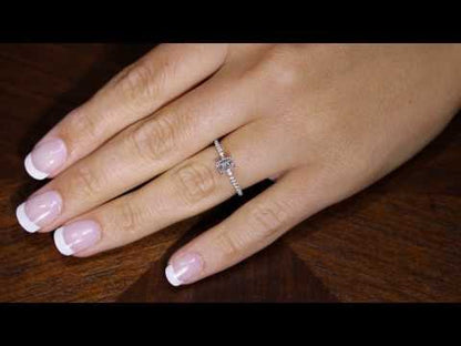 Emerald Cut Diamond Ring IN WHITE GOLD ON A LADY&